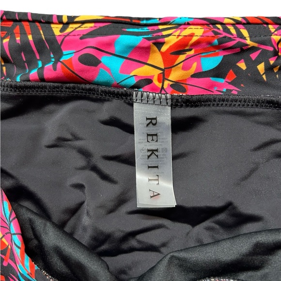 REKITA Womens split bright tropical print swim skirt size medium NWOT - Picture 4 of 6